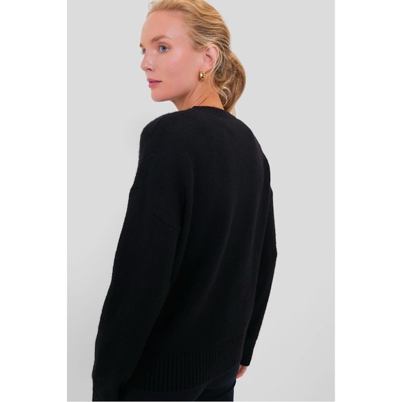 Tuckernuck Faris Pullover Sweater Womens XL Comfy Cozy Black Minimalist Chic NWT - Picture 4 of 14